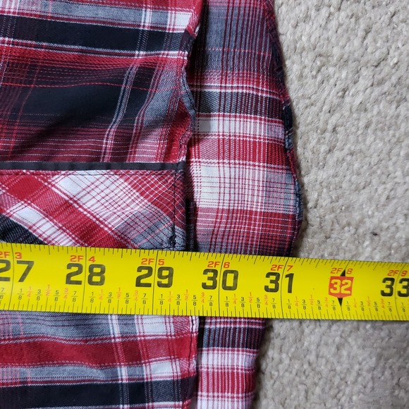 Ely Cattleman Pearl Snap Western Shirt Men S Red Black Embroidered Southwest - Picture 10 of 11